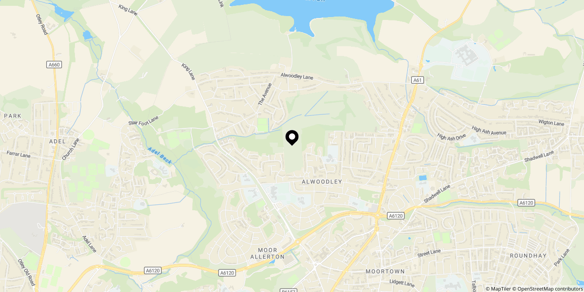 Approximate location of Birkdale Drive, Alwoodley, Leeds, LS17 7RU