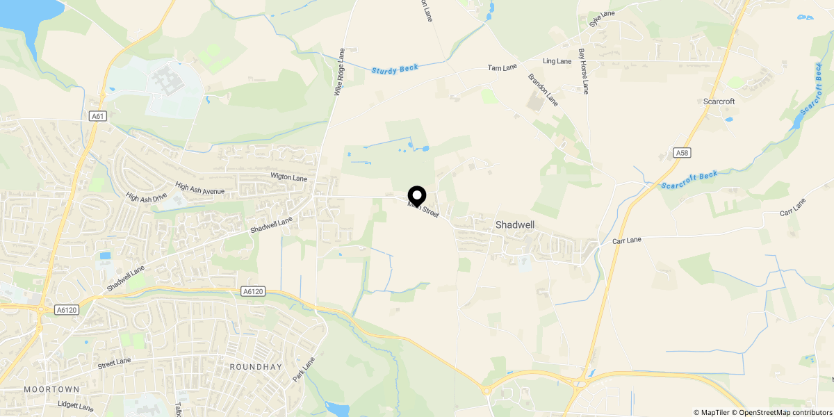 Approximate location of Main Street, Shadwell, LS17 8EU